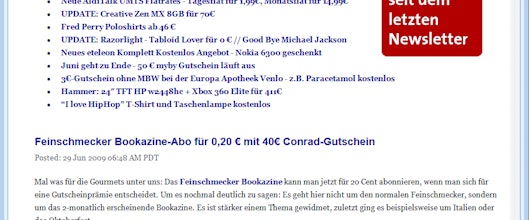 Hier in den werbefreien Newsletter eintragen!
