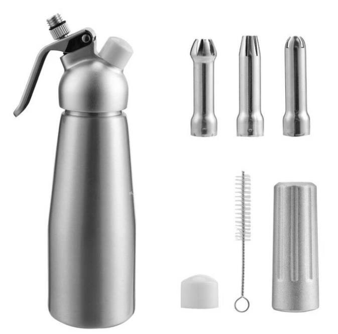 Sonnewelt Sahnespender mit 3 Düsen, 500ml, Alu