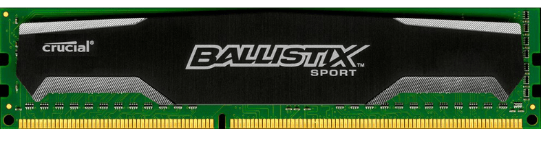 Crucial Ballistix Sport mit 16GB (2x8GB) + NiP Mousepad für 50€ - Arbeitsspeicher mit (DDR3-1600, CL9)