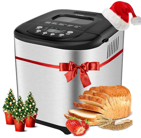 Brotbackautomat, 650W mit 19 Programmen, 500-1000 g Brotgewicht, Warmhaltefunktion