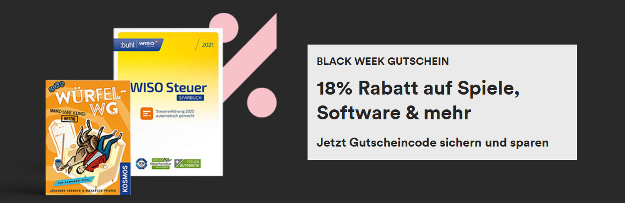 Black Week bei Thalia - 18% Rabatt auf Spiele, Software und mehr, z.B. Ubongo Mitbringspiel für 4€