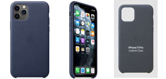 Apple Leder Case für das iPhone 11 Pro in Midnight Blue (MWYG2ZM/A) für 12€