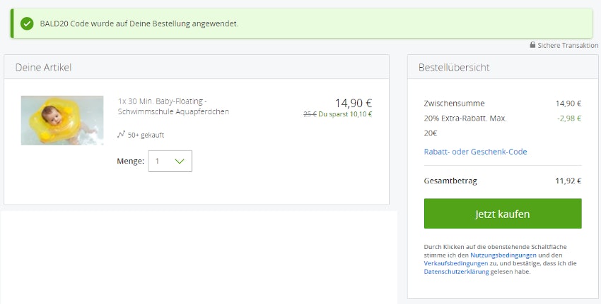 utscheincode-bald-20-warenkorb