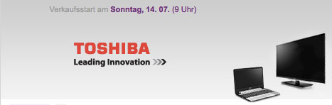 Toshiba Sale bei vente-privee ab 9 Uhr Sonntag