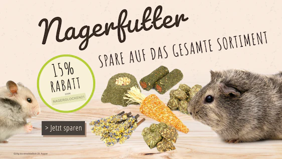 15 % auf Nagerfutter bei Mr. Crumble