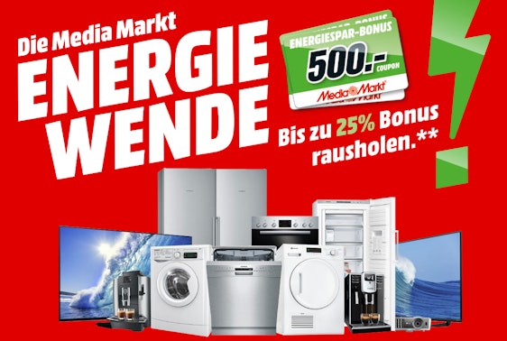 Media Markt-Energiewende – bis zu 25% Rabatt durch Geschenkgutscheine