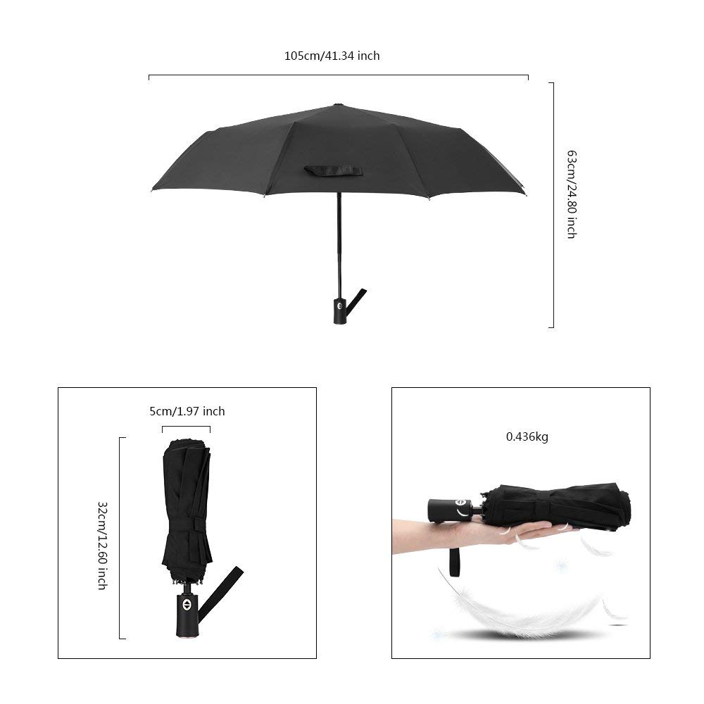 Sturmfester Automatik-Regenschirm inkl. Schirmtuch NACATIN - 10,99 €
