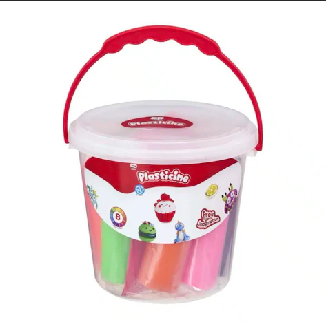 Plasticine Set – 8 große Knetstangen mit Werkzeug in Eimer für 7,12€(statt 11,99€)
