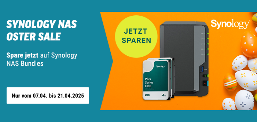 Synology NAS Oster Sale bei Notebooksbilliger - z.B. DiskStation DS224+ mit 8TB Synology Plus HDD für 517€