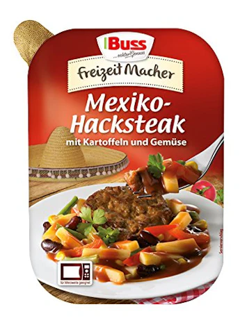 Buss Mexiko-Hacksteak mit Kartoffeln und Gemüse, 12er Pack (12 x 300 g)