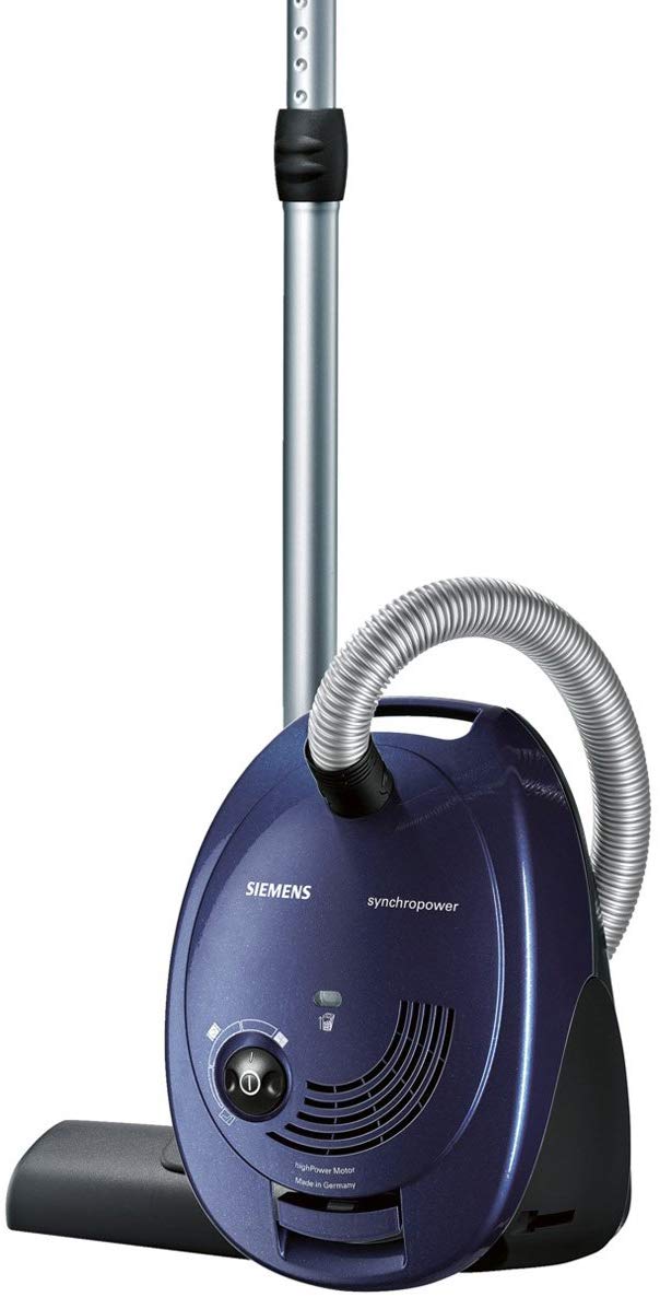 Siemens VS06B1110 synchropower Bodenstaubsauger mit 4L Beutel, 700 Watt, blau
