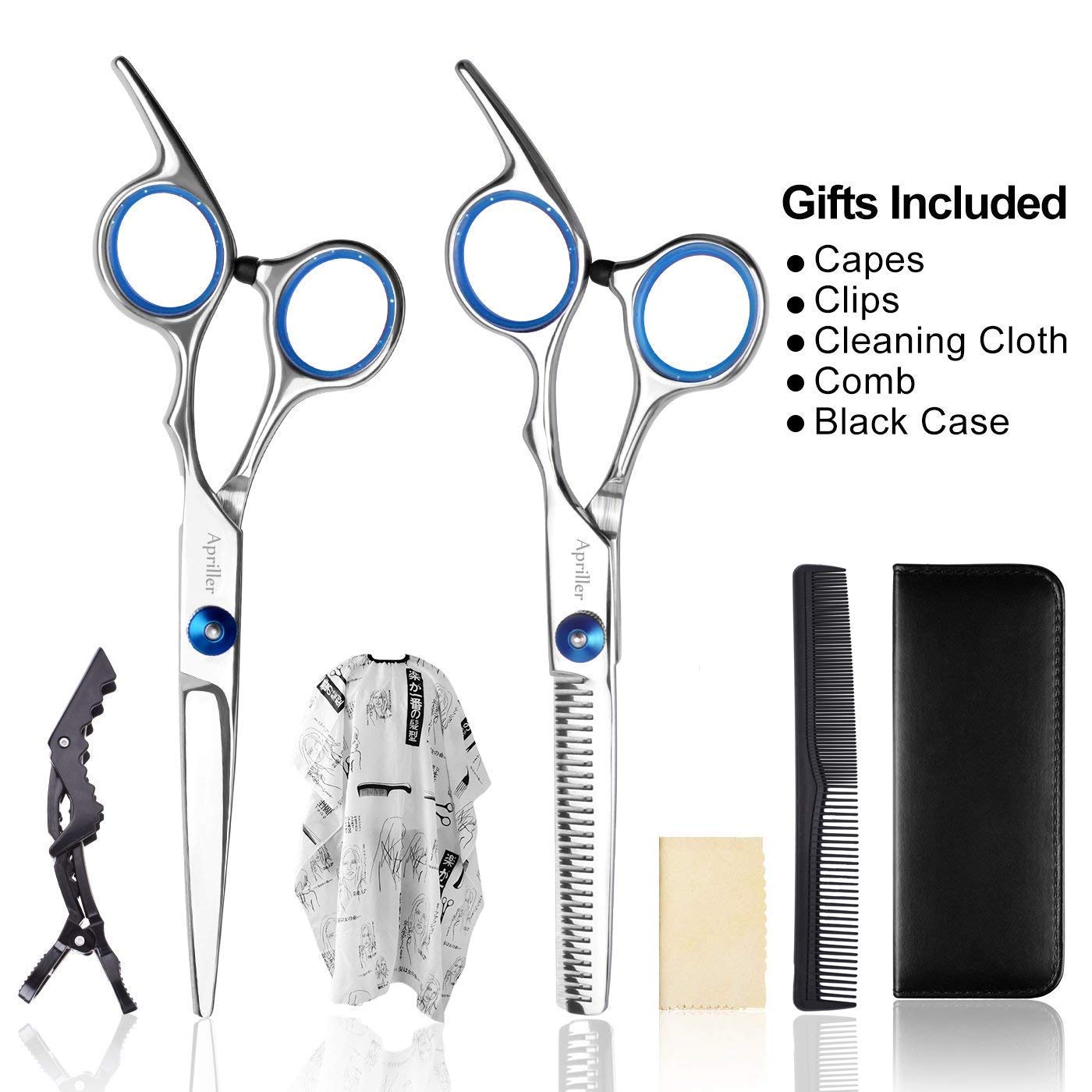 Friseurschere Set Professionell Haarscheren Effilierschere für Damen Herren Kinder