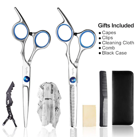 Friseurschere Set Professionell Haarscheren Effilierschere für Damen Herren Kinder