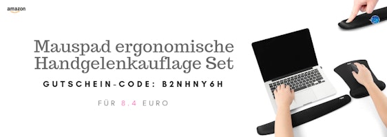Mauspad ergonomische Handgelenkauflage Set für 8.4 Euro