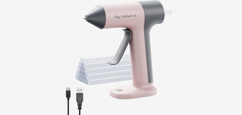 🔥 Tilswall Heißklebepistole für 16€ - kabellos, 2000mAh, mit Abschaltautomatik, inkl. 20 Sticks