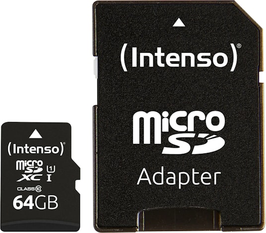Intenso microSDXC 64GB Class 10 für 5€ - mit bis zu 90 MB/s