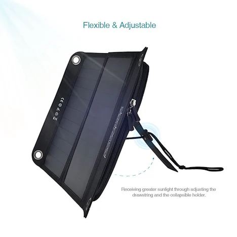 12W Solarladegerät 10000mAh 2-USB-Port Solar Power Bank für 38.99€