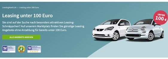 Keine Anzahlung! ❤️ Privat-Leasing-Angebote unter 100 Euro bei Leasingmarkt 🚘