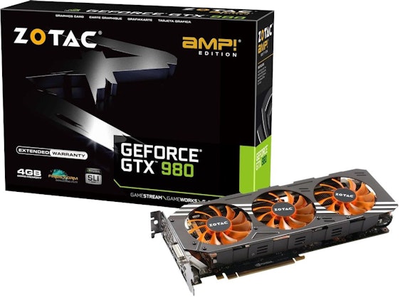 Zotac GeForce GTX 980 AMP! Edition mit 4GB DDR5, DirectX 12 und OpenGL 4.4 für ~335€