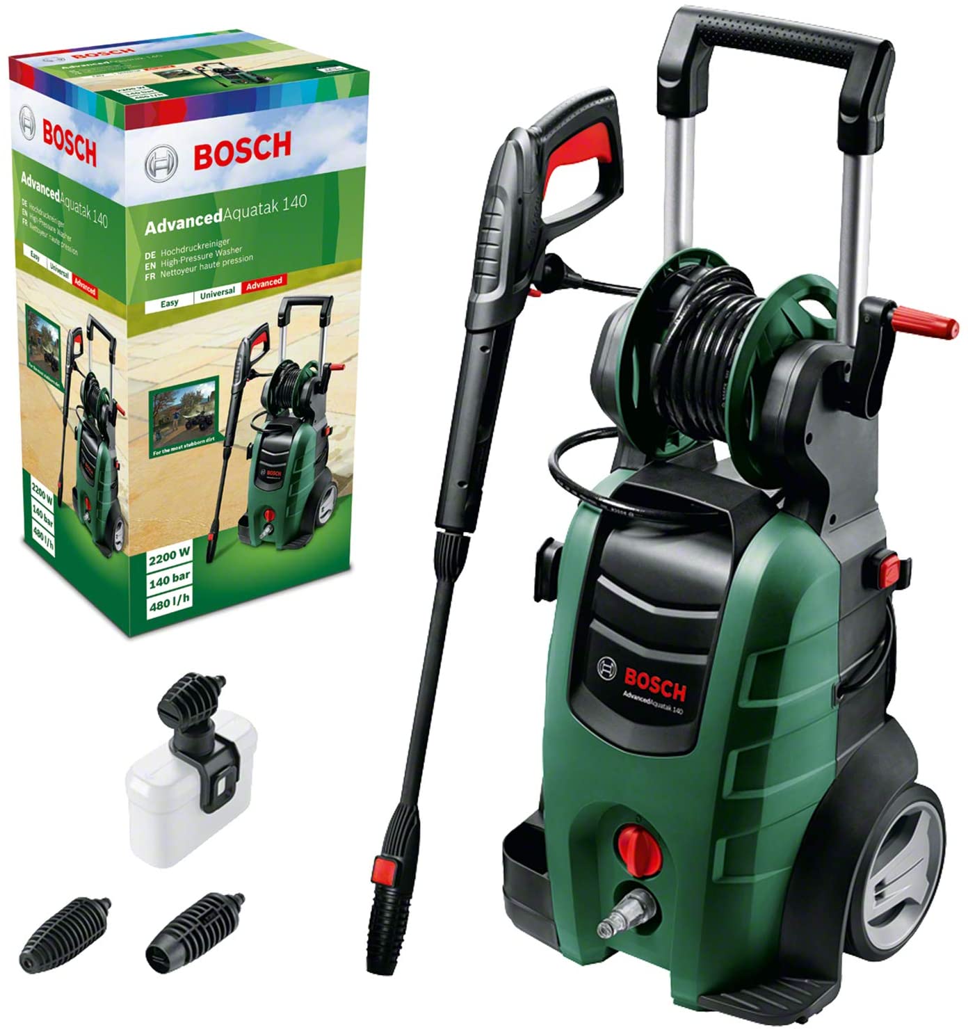 Bosch AdvancedAquatak 140 für 165€ - Hochdruckreiniger, 140 bar, 2.100 Watt