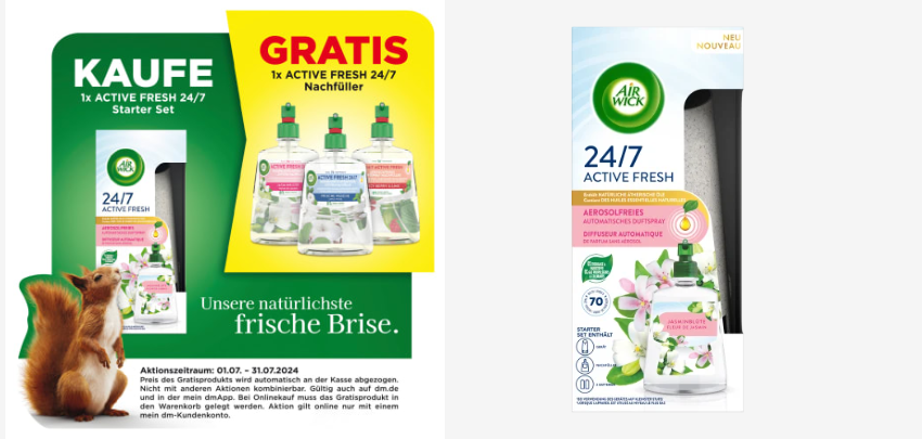 GRATIS Nachfüller für AirWick Lufterfrischer, zeitintervallsteuerbar