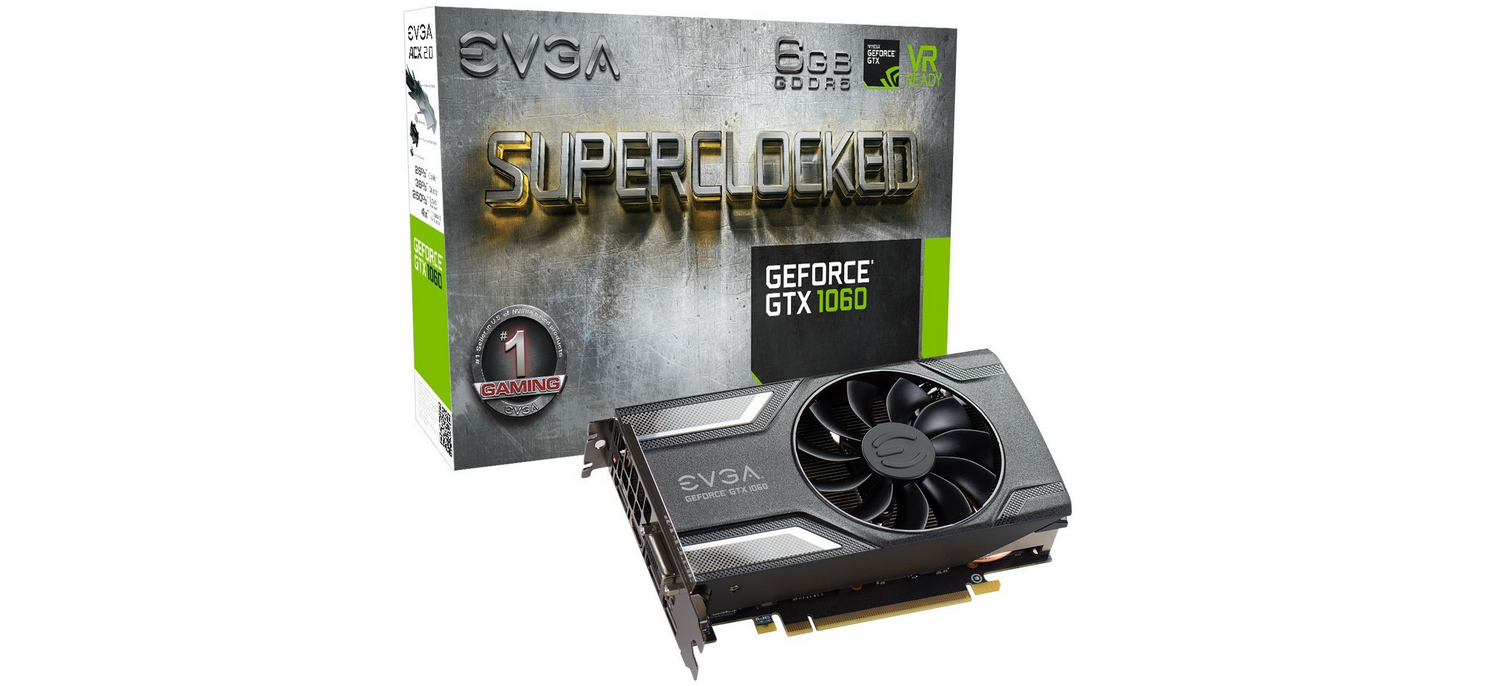 EVGA GeForce GTX 1060 SC für 263€ - 6GB Nvidia Gaming-Grafikkarte