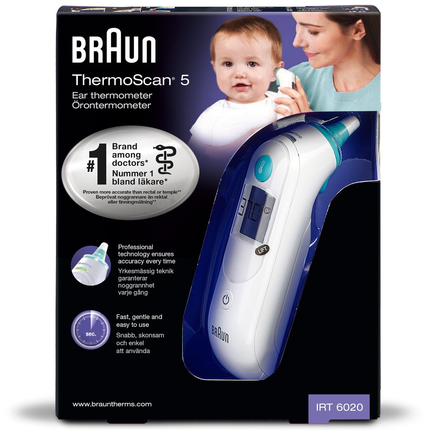 Braun ThermoScan 5 Infrarot Ohrthermometer IRT6020 für 25,99 EUR inkl. Versand