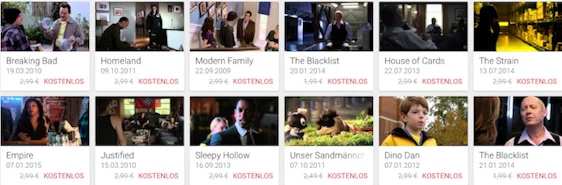 Pilotfolgen vieler Serien kostenlos bei Google Play - House of Cards, Breaking Bad uvm.