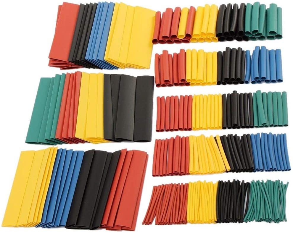 328PCS 2: 1 Polyolefin-sortierte Schrumpfschlauch-Schlauchwickeldraht-Kabel 