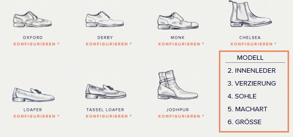 Handgefertigte Herren- und Damenlederschuhe bei Scarosso ab 239€ - Design, Material, Verzierung und Sohle komplett konfigurierbar