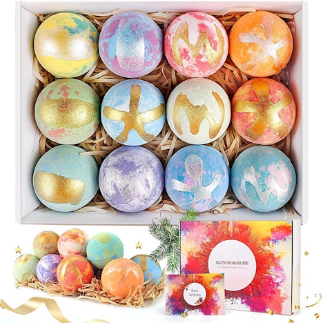 12Pcs Badebomben Geschenkset für Geburtstagsgeschenk Weihnachten