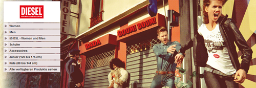 Diesel Verkaufsaktion bei vente-privee mit 8€ Gutschein