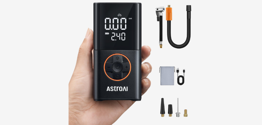 Nie wieder platte Reifen! 🚲 AstroAI kabellose elektrische Luftpumpe für nur 22€ 🚗