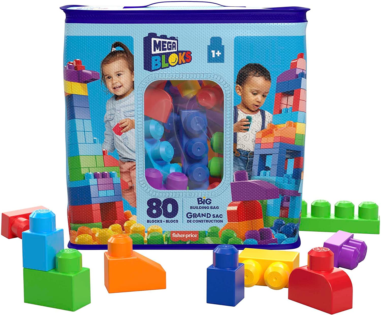 Mega Bloks DCH63 für 15€ - Bausteinebeutel mit 80 Teilen, geeignet ab 1 Jahr 