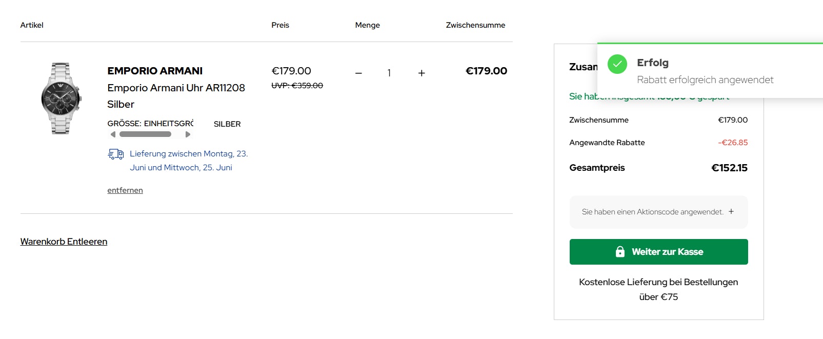 dress-for-less-Gutschein-eingeben