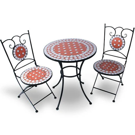 Jago Mosaik-Gartentisch-Set mit zwei Klappstühlen (MGTS01) als B-Ware für 29,95€