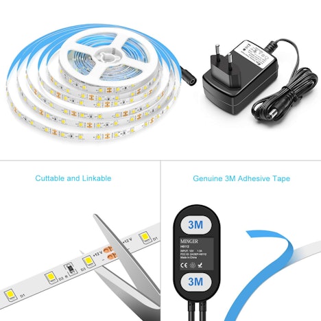 LED Streifen Kit, 3500K warmweiß, 300 SMD 2835