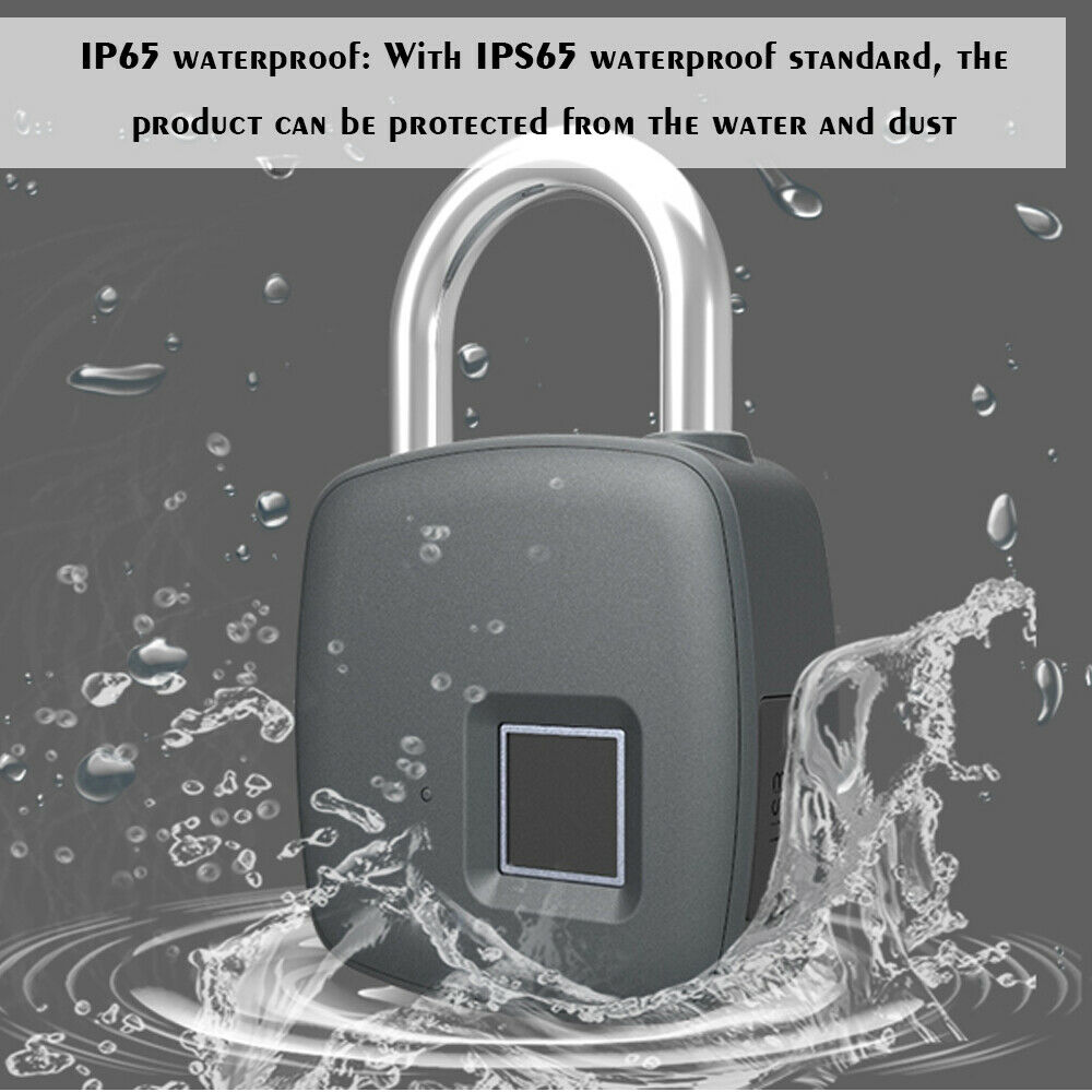 USB wiederaufladbares intelligentes Fingerabdruck-Vorhängeschloss