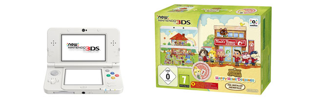 Nintendo New 3DS + Animal Crossing Happy Home Designer für 139€ – Handheld-Konsole mit Spiel und Zierblende