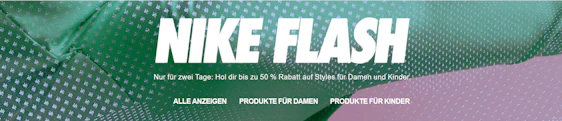 Oster Flash Sale bei Nike - bis zu 50% Rabatt auf Frauen- und Young-Athletics-Produkte
