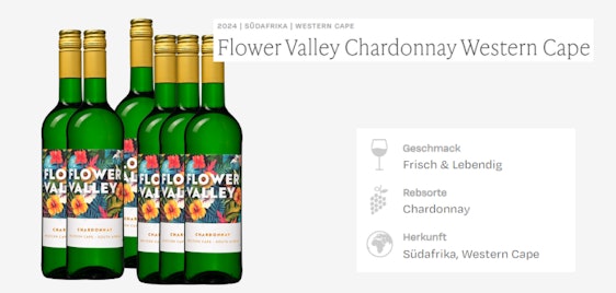 Flower Valley Chardonnay für 6€ - südafrikanischer Weißwein, Zitrusaroma, tropische Noten