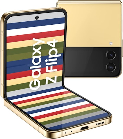 Galaxy Z Flip4 für 799€ - Android Smartphone in der Bespoke Edition in Gold mit 256 GB / 8 GB