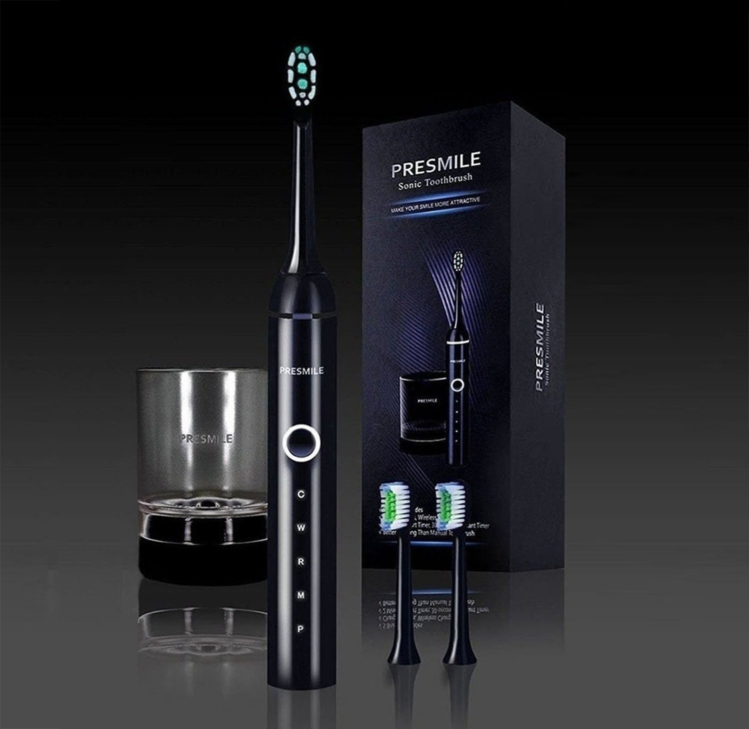 Presmile Elektrische Schallzahnbürste mit Super Sauber 