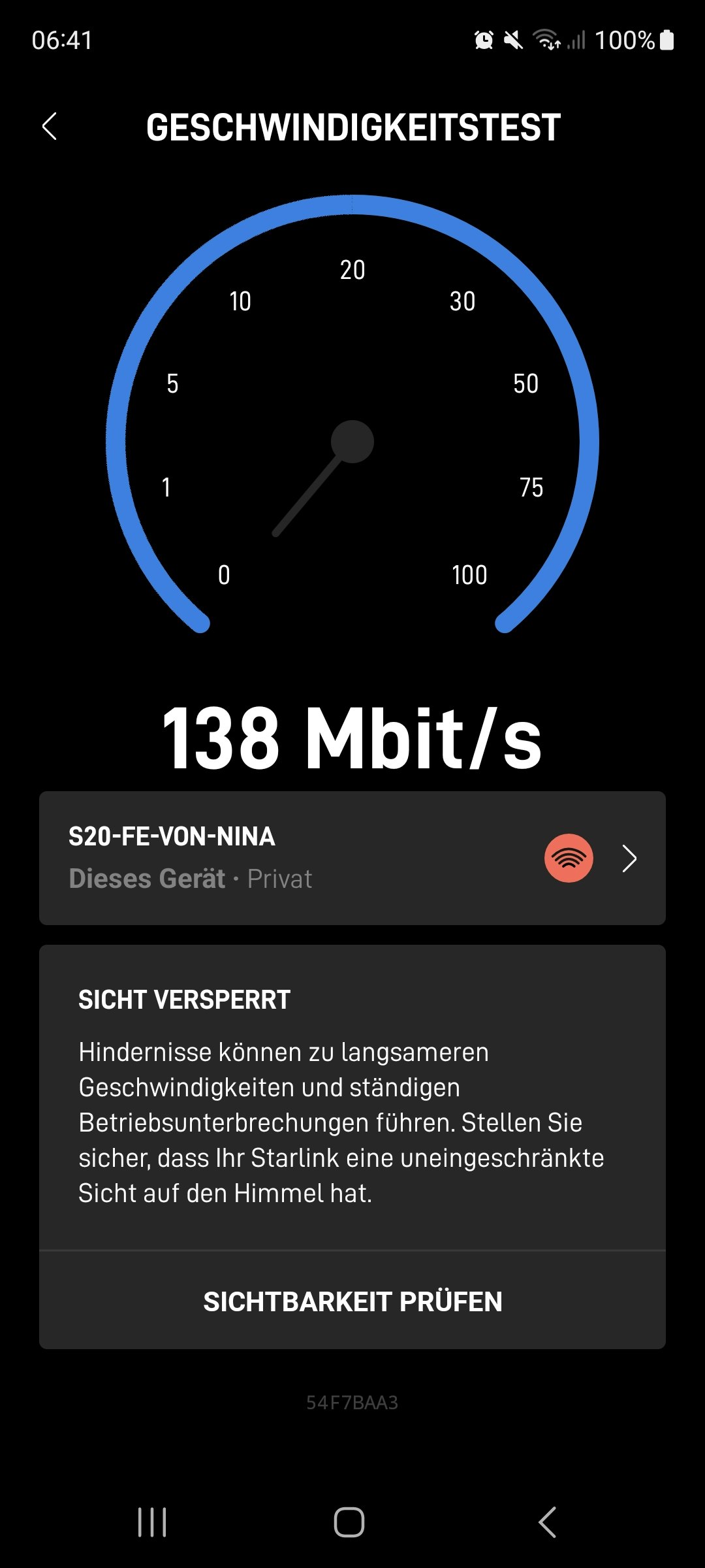 Geschwindigkeit_Starlink Geschwindigkeit_Starlink