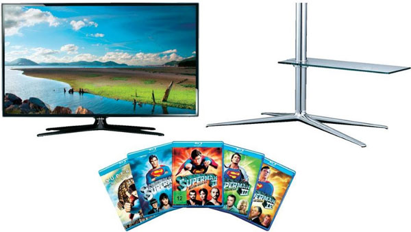 Samsung UE40ES5800 + Standfuß + Superman Blu-ray Box für 444€ - 40" LED mit Triple-Tuner