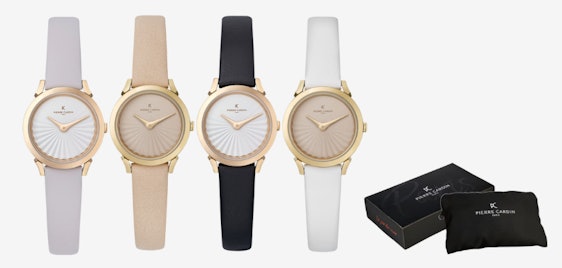 Pierre Cardin Damenuhr Pigalle für 34€ - mit echtem Lederarmband, inkl. Geschenkbox