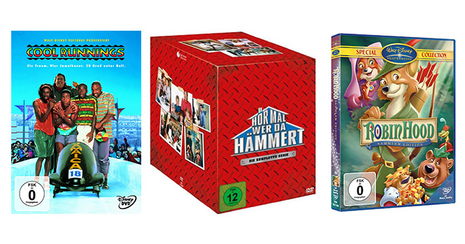 Diverse Disney Blu-ray- und DVD-Angebote bei Amazon - z.B. Cool Runnings [DVD] ab 5€