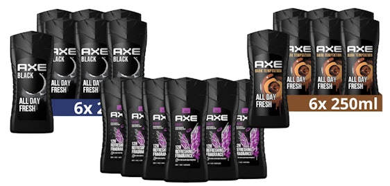 Nur noch 10 Stück! 🚿 6er-Pack Axe Duschgel ab 13€ – 🧴 6x 250ml, verschiedene Sorten