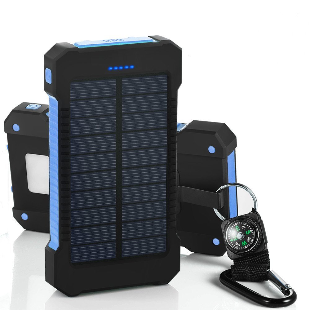 10000 mAh Powerbank mit Solar-Aufladung für nur 15€