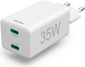 HAMA 2x USB-C für 25€ - PD / Qualcomm, Mini-Schnellladegerät Universal, 35 Watt, Weiß